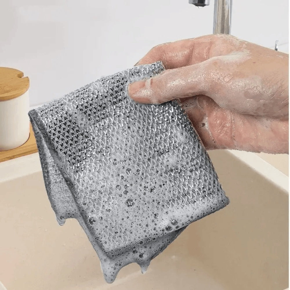 10pcs Cleaning Products Wire Dishwashing Rags Single Layer