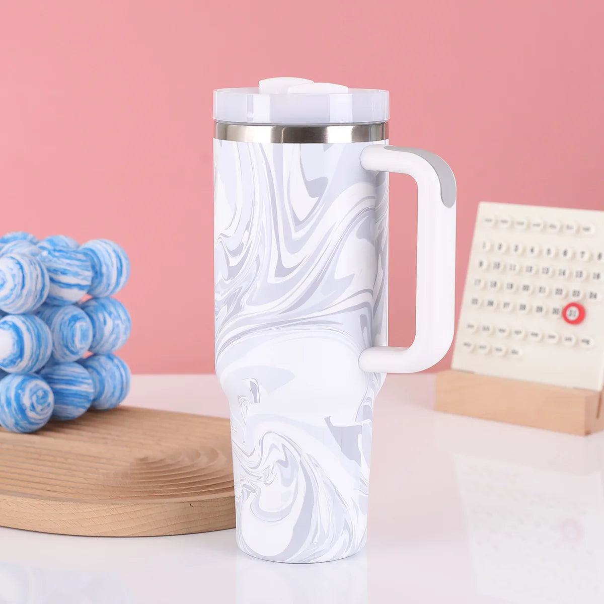 40Oz 304 Stainless Steel Thermos Cup Second-generation Handle