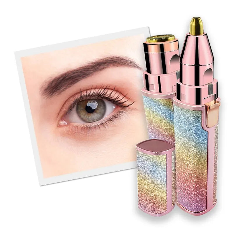 Portable 2 IN 1 Electric Epilator Eyebrow Trimmer