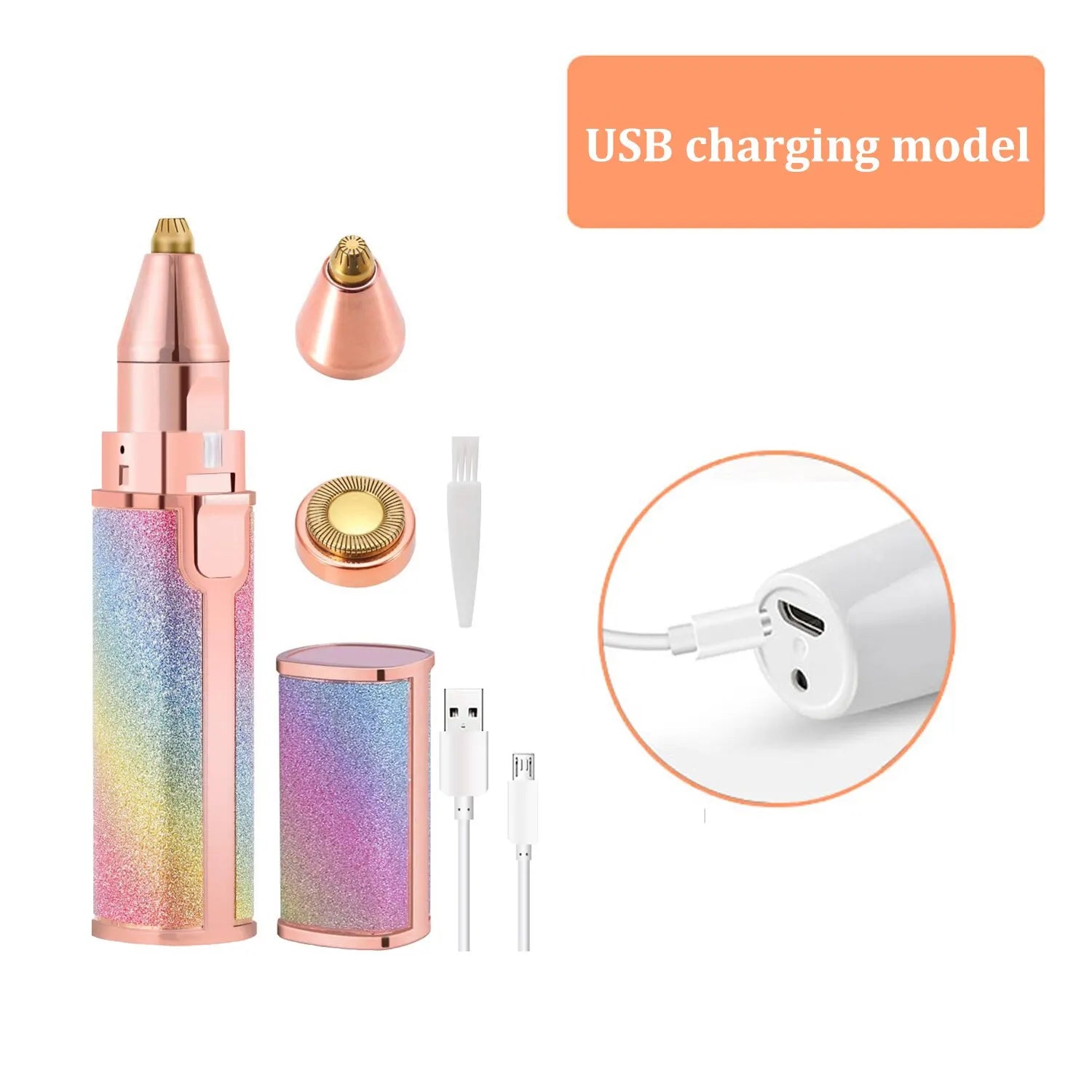 Portable 2 IN 1 Electric Epilator Eyebrow Trimmer