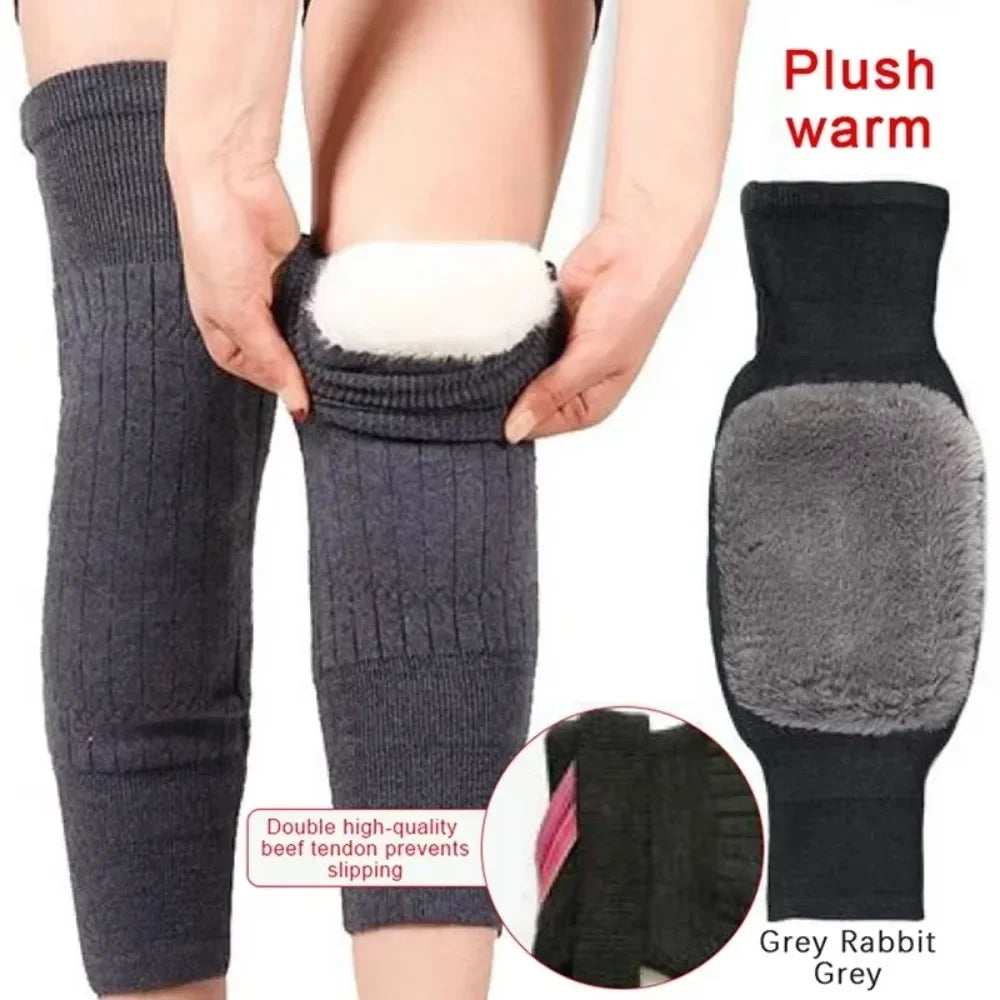 New 1 Pair Rabbit Fur Knee Pads for Women