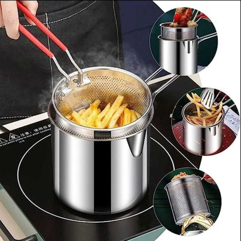Deep Fryer with Filter Basket Stainless Steel Japanese